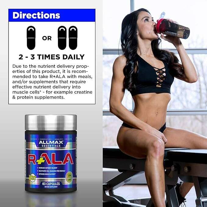 Allmax R-ALA (Alpha Lipoic Acid) 125mg, 60 Capsules Vitamins | Herbs Allmax Nutrition