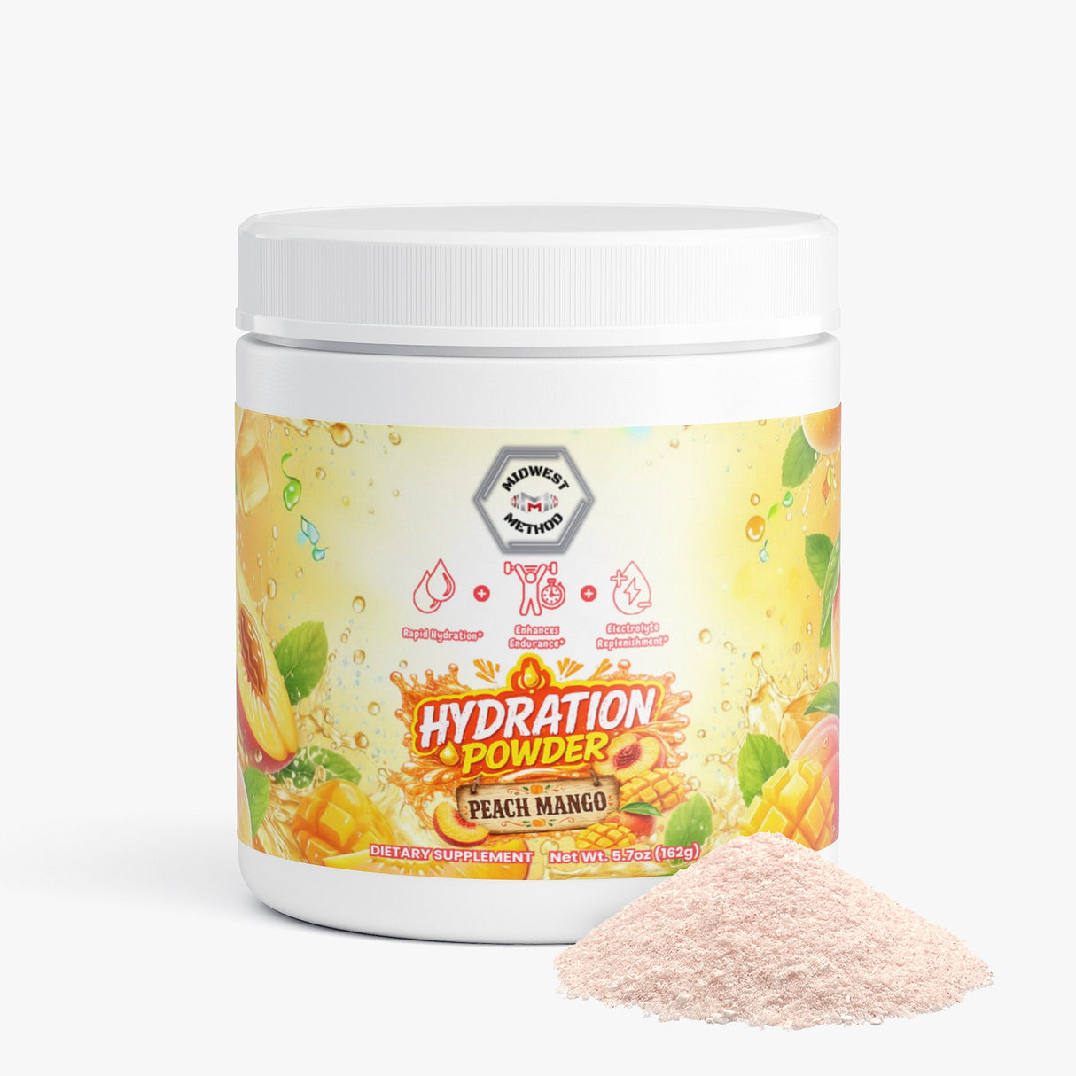 Midwest Method Hydration Powder - Peach Mango, 30 Servings