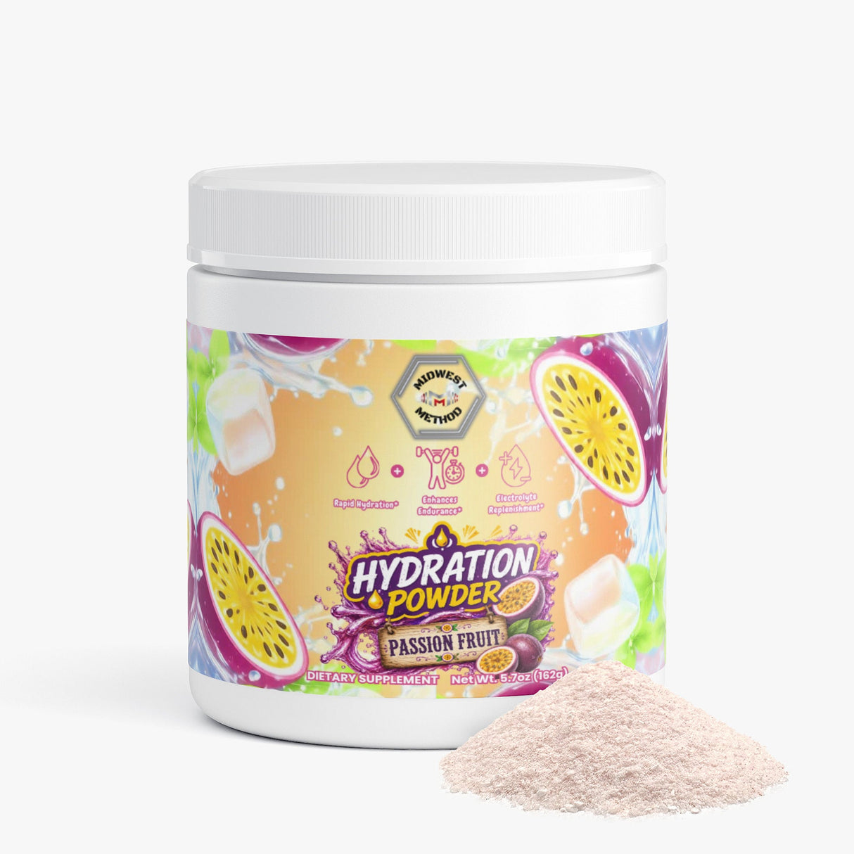 Midwest Method Hydration Powder - Passion Fruit, 30 Servings