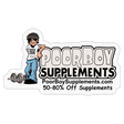 Free 4" Wide PoorBoySupplements.com Custom Die Cut Roll Label Limit One