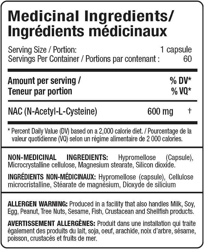 Allmax NAC (Immune Support), 60 Veggie Caps Vitamins | Herbs Allmax Nutrition