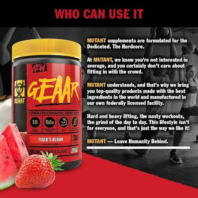 Mutant Geaar (EAA Recovery Complex), 30 servings BCAA | Amino Acids Mutant
