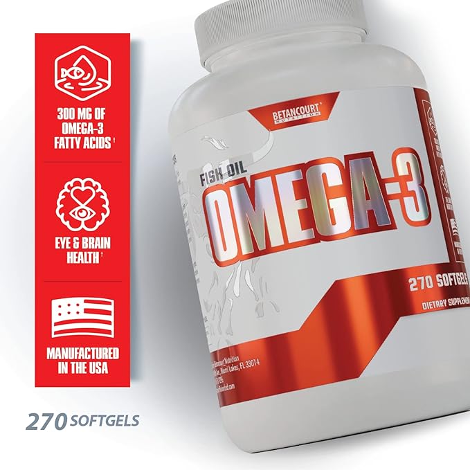 Betancourt Omega 3 with Fish Oil, 270 Softgels (Last One)