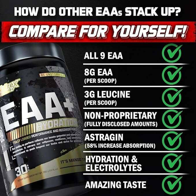 Nutrex EAA+ Hydration, 30 Servings BCAA | Amino Acids Nutrex Research