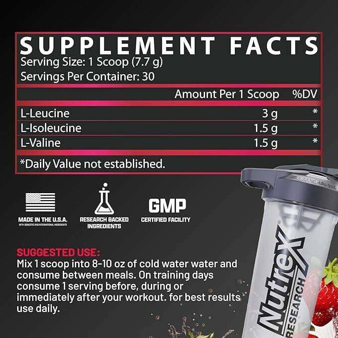 Nutrex BCAA 6000 Recovery, 30 Servings BCAA | Amino Acids Nutrex Research