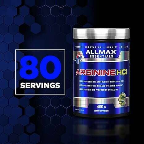 Allmax Arginine HCI, 400 Grams - 80 Serv Pre-Workout Allmax Nutrition