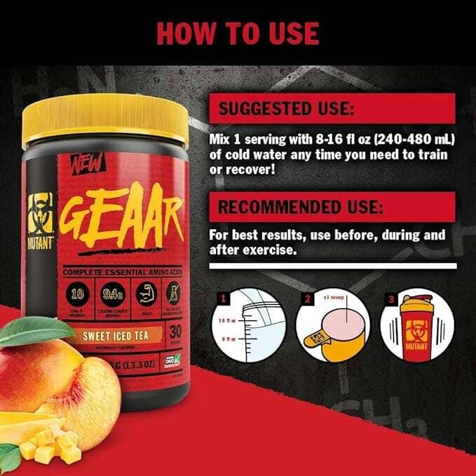 Mutant Geaar (EAA Recovery Complex), 30 servings BCAA | Amino Acids Mutant