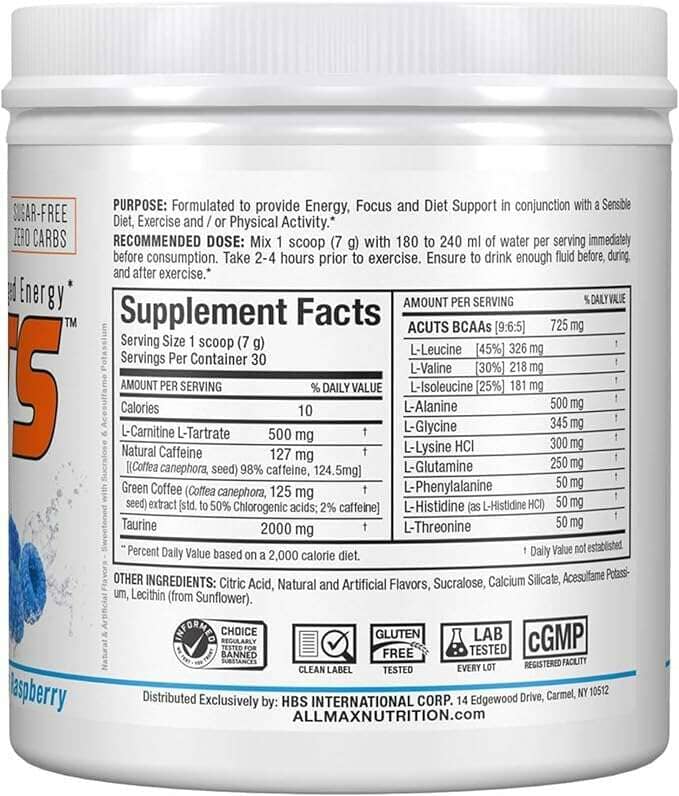 Allmax AminoCuts, 30 Servings BCAA | Amino Acids Allmax Nutrition