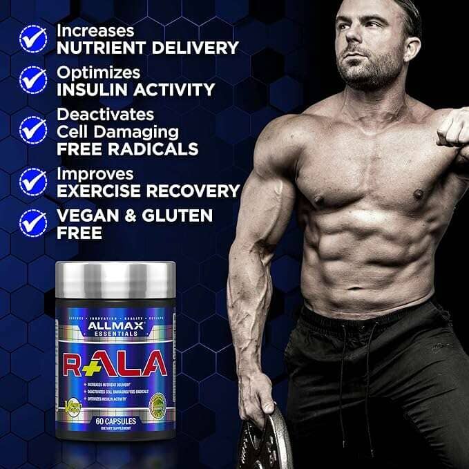 Allmax R-ALA (Alpha Lipoic Acid) 125mg, 60 Capsules Vitamins | Herbs Allmax Nutrition