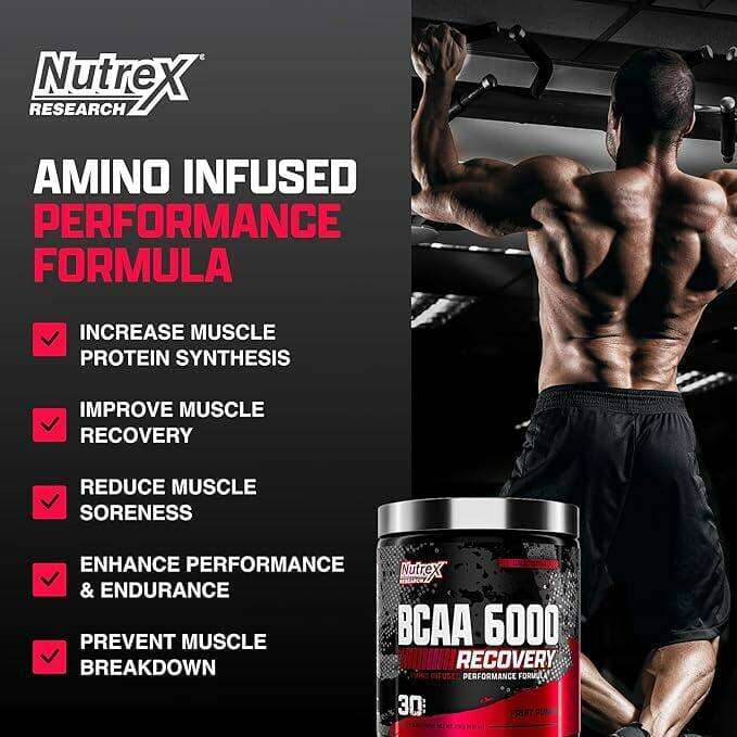 Nutrex BCAA 6000 Recovery, 30 Servings BCAA | Amino Acids Nutrex Research