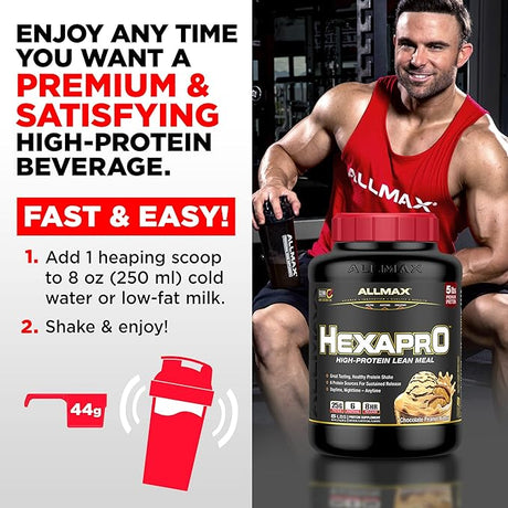 Allmax Hexapro High Protein Lean Meal 2lb Blend of 6 Proteins