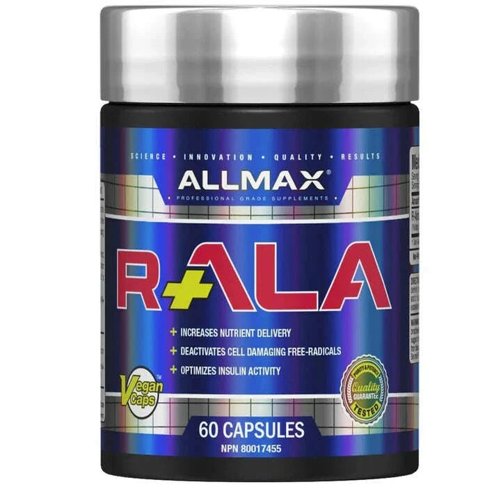 Allmax R-ALA (Alpha Lipoic Acid) 125mg, 60 Capsules Vitamins | Herbs Allmax Nutrition