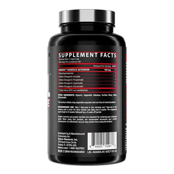 Nutrex Anabol Hardcore, 60 Caps Testosterone Boosters Nutrex Research