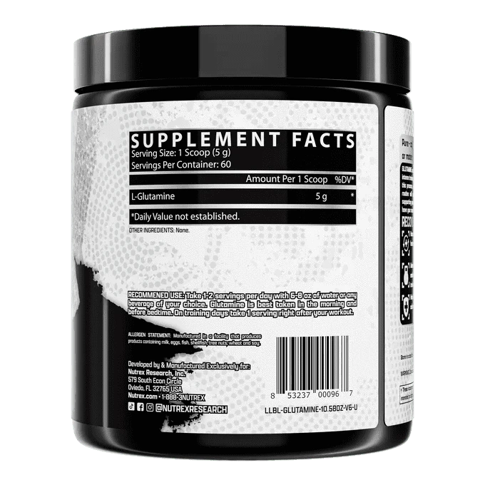 Nutrex Creatine Monohydrate + Glutamine Pure, 60 Servings Each Combo Deals - BOGO Nutrex Research