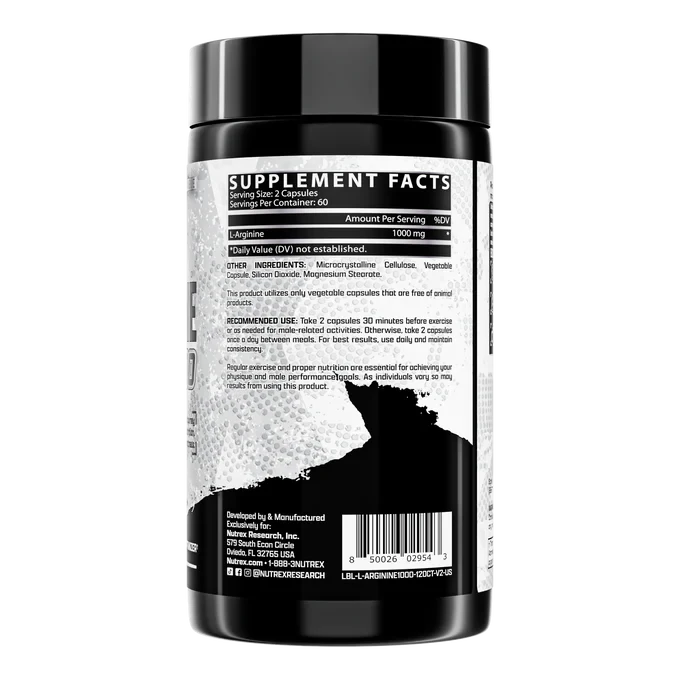 Nutrex L-Arginine 1000, 120 Caps Testosterone Boosters Nutrex Research