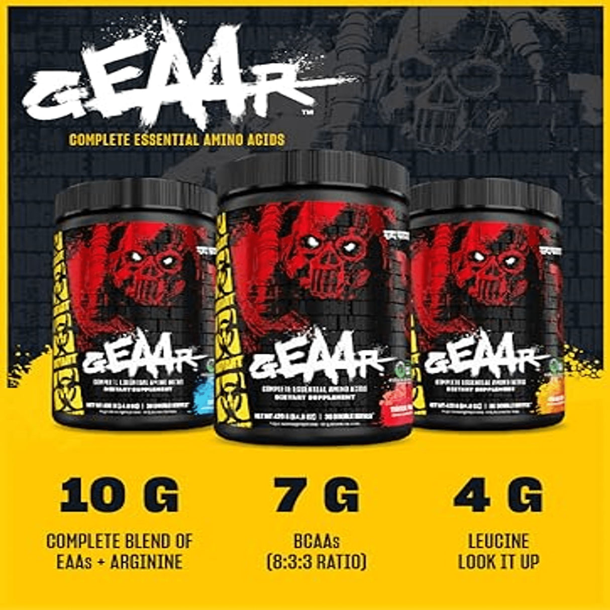 Mutant Geaar (EAA Recovery Complex), 30 servings BCAA | Amino Acids Mutant