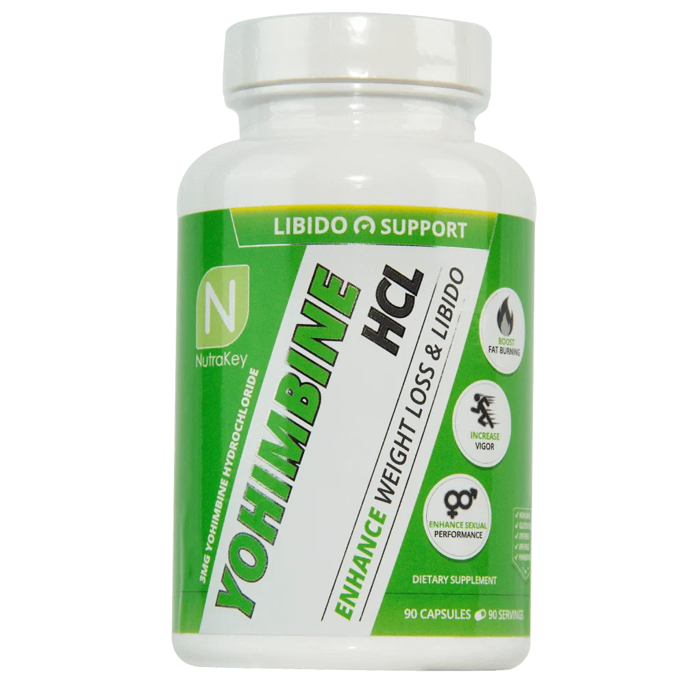 NutraKey Yohimbine HCL 3mg, 90 Capsules Vitamins | Herbs NutraKey Health