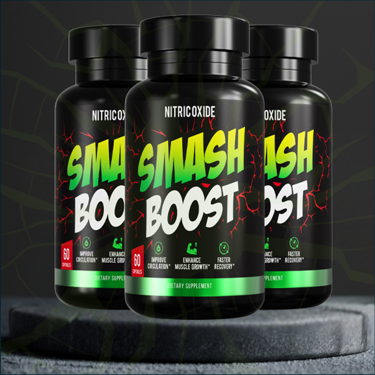 Smash Boost Nitric Oxide Booster , 3 x 60 Capsules