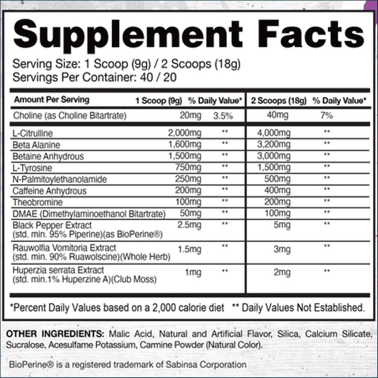 Gaspari Nutrition SuperPump Aggression, 40 Servings