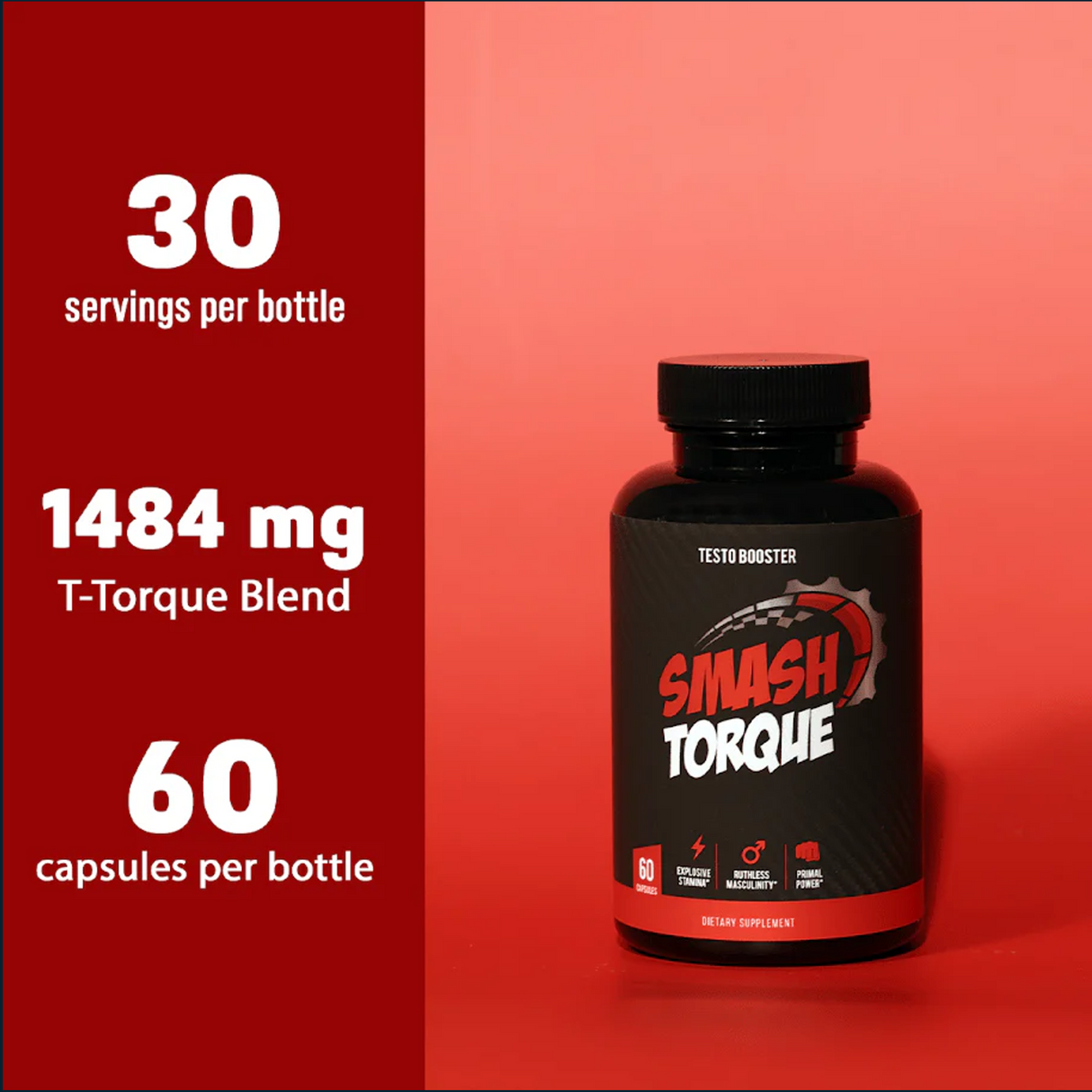 Smash Torque Testo Booster, 2 x 60 Capsules