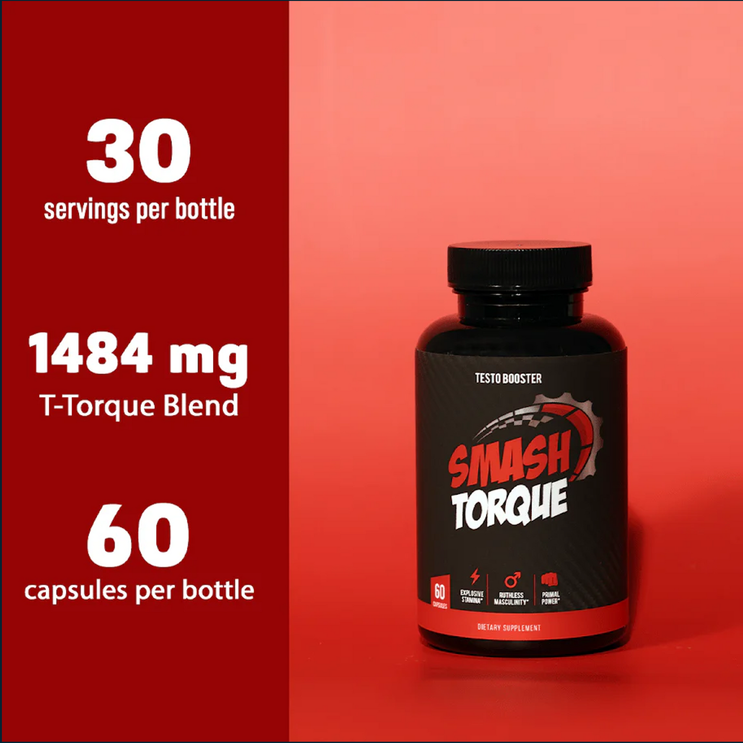 Smash Torque Testo Booster, 2 x 60 Capsules