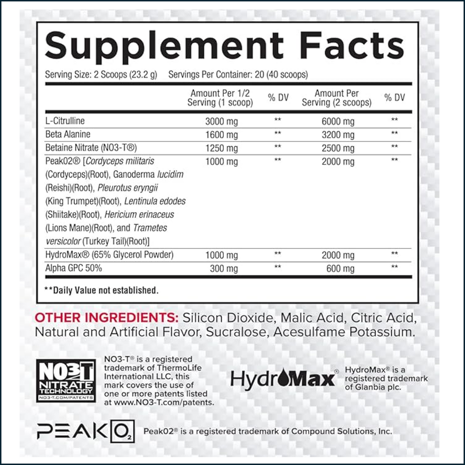 Core Nutritionals Pump Non-Stim Pre-Workout, 20/40 Servings