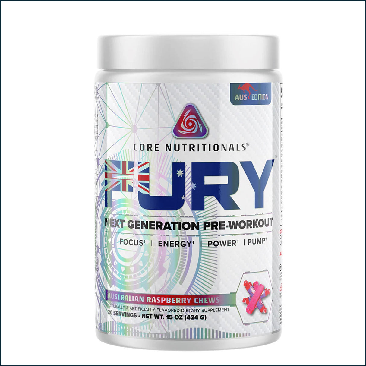 Core Nutritionals Fury Next Generation Pre-Workout, 20/40 Servings Pre-Workout Core Nutritionals