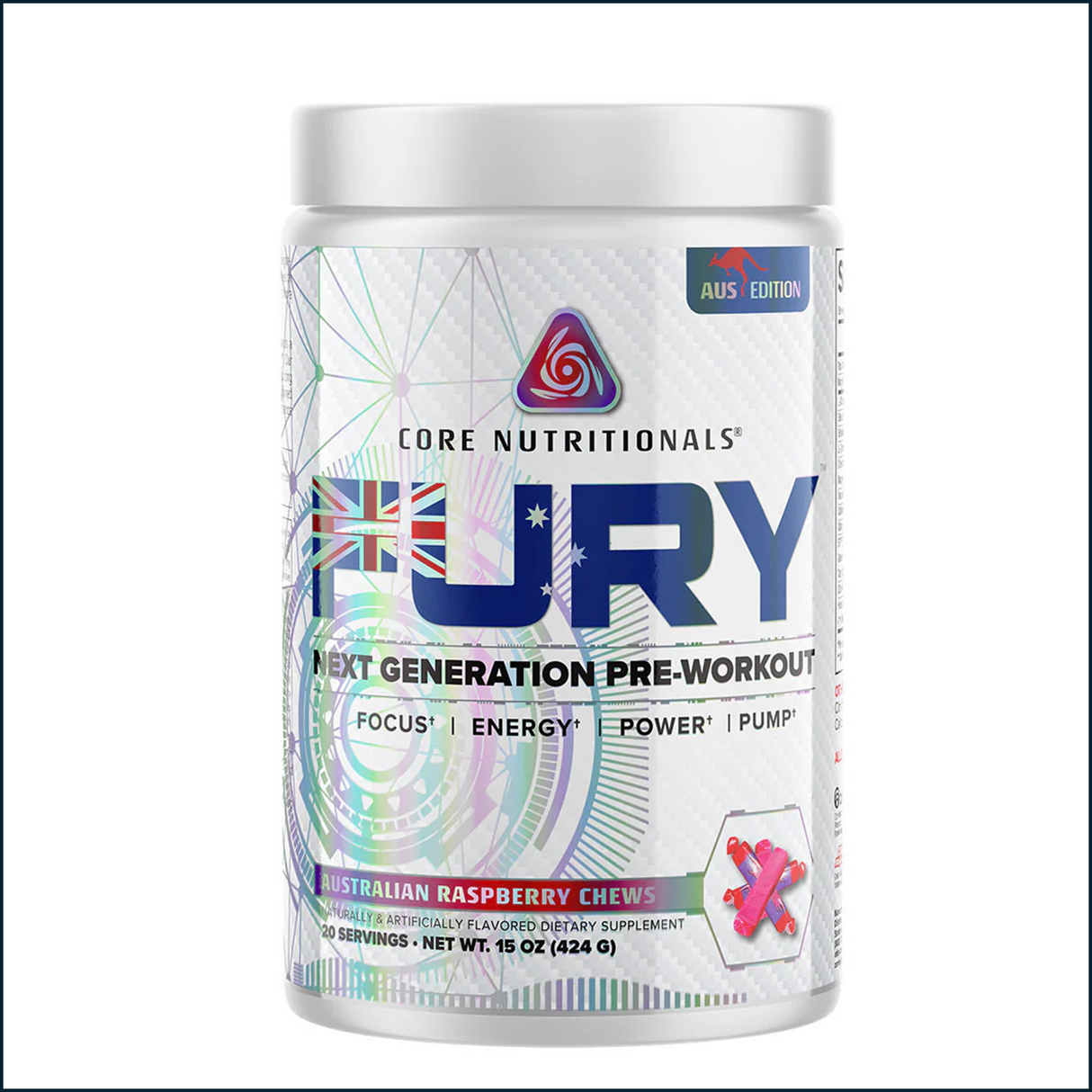 Core Nutritionals Fury Next Generation Pre-Workout, 20/40 Servings