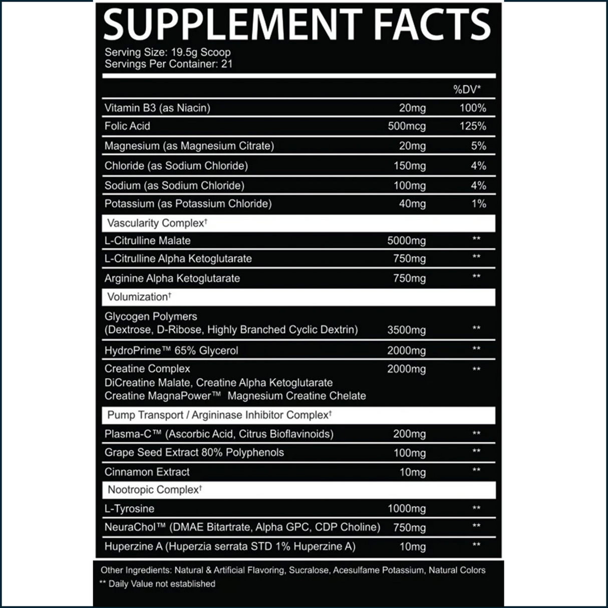 AfterDark Supps EPO+ Non-Stimulant Pre-Workout, 21 Servings
