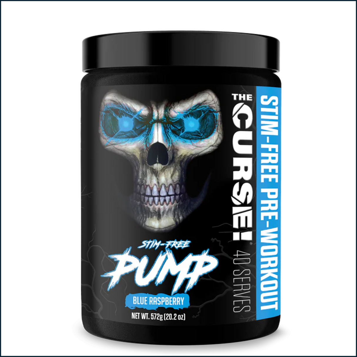 JNX Sports The Curse! Stim-Free Pump, 40 Servings + FREE Lifting Straps