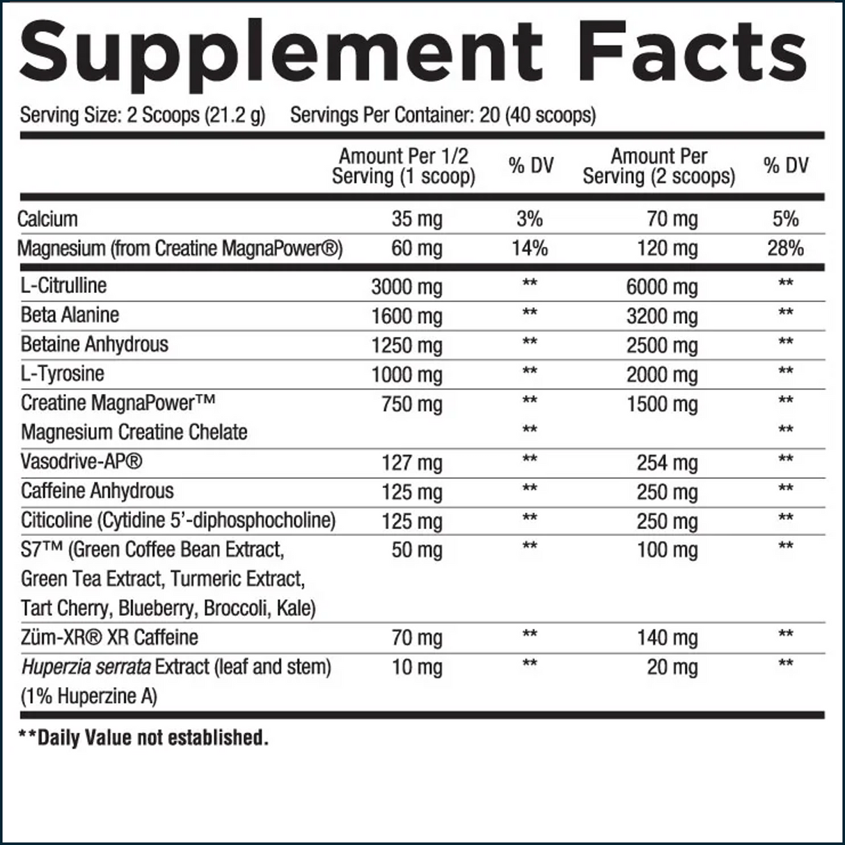 Core Nutritionals Fury Next Generation Pre-Workout, 20/40 Servings