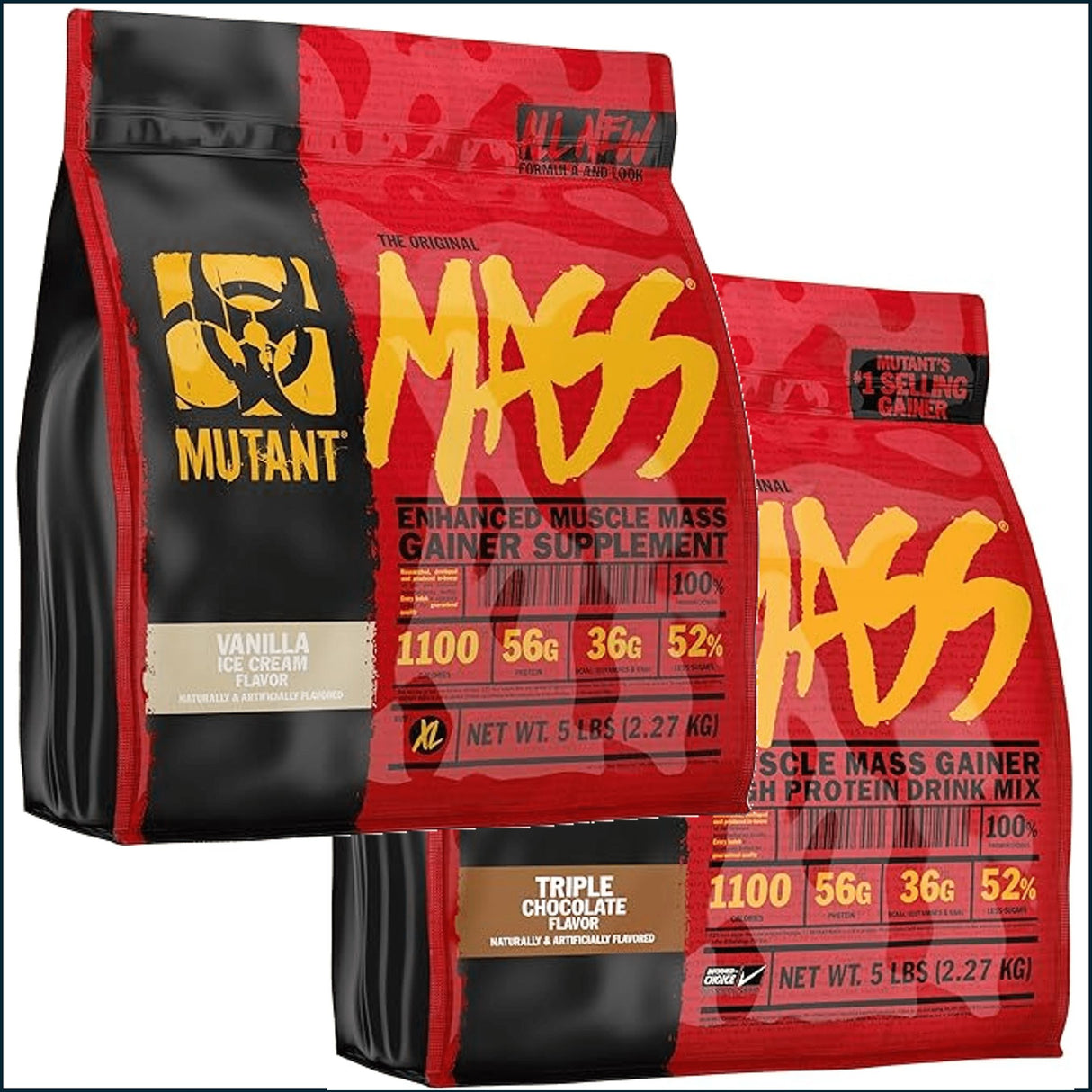 Mutant Mass, 2 x 5lbs Weight Gainer Mutant