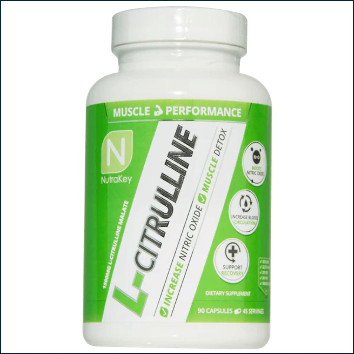 NutraKey L-Citrulline Malate, 90 Capsules Pre-Workout NutraKey Health