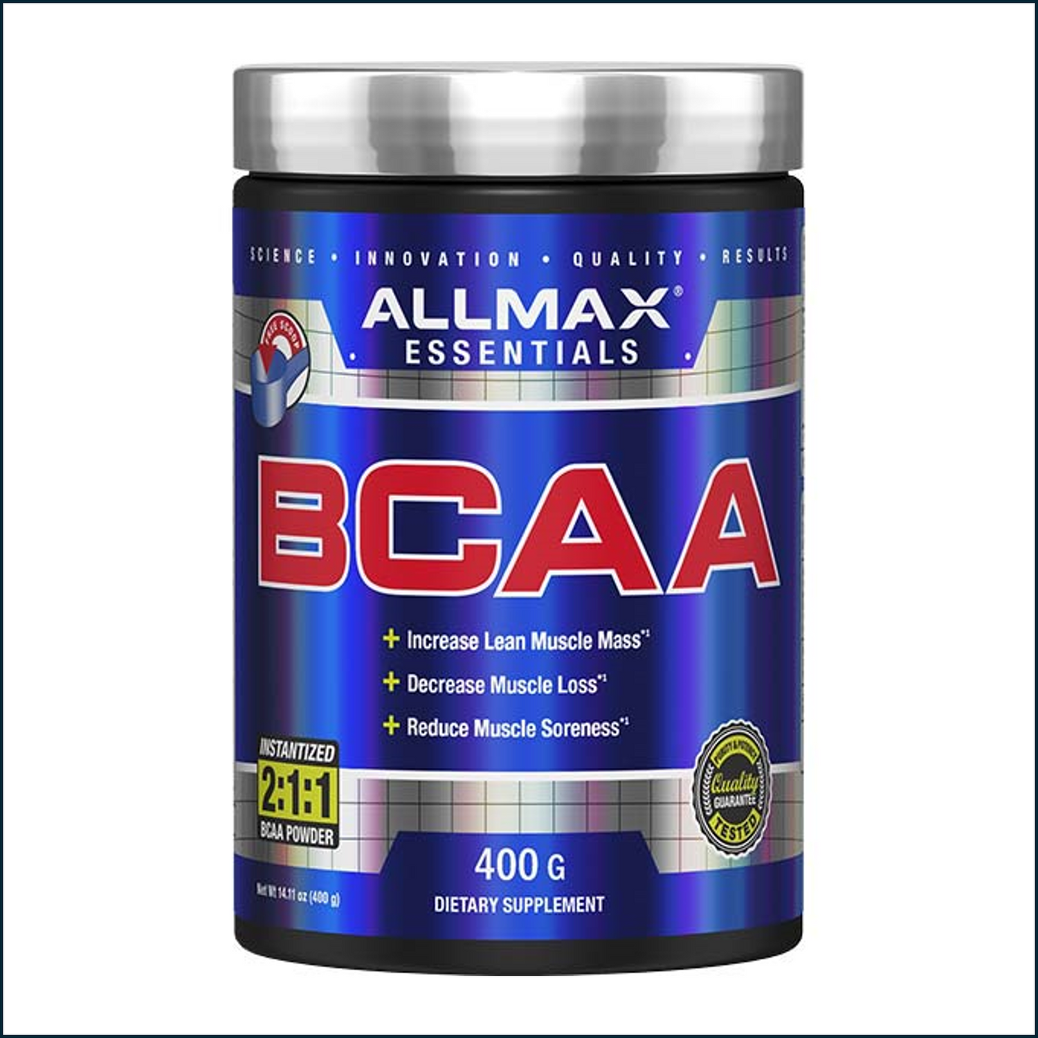 Allmax BCAA Powder 2:1:1 Ratio, 400 Grams