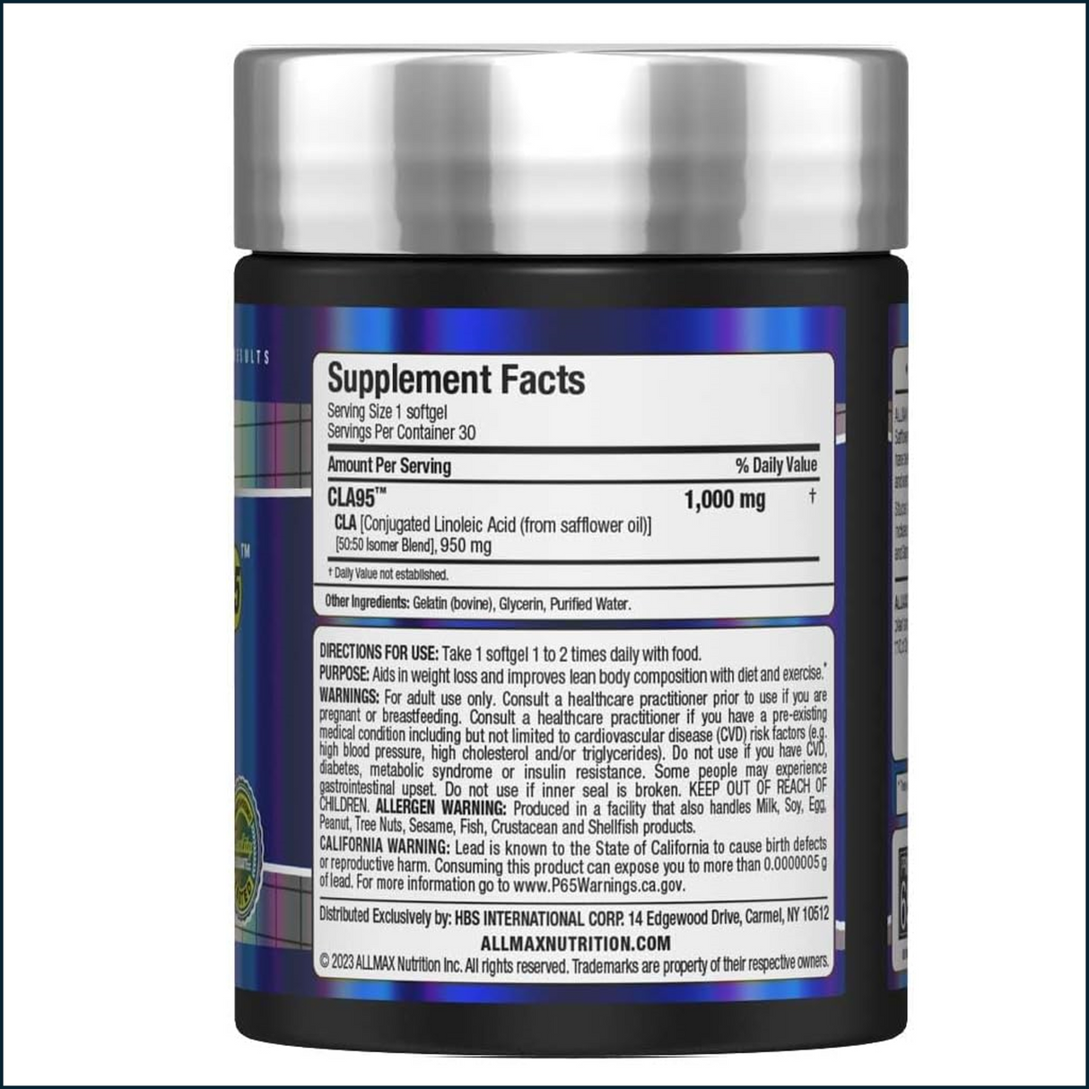 Allmax CLA 95 1000mg, 30 SoftGels