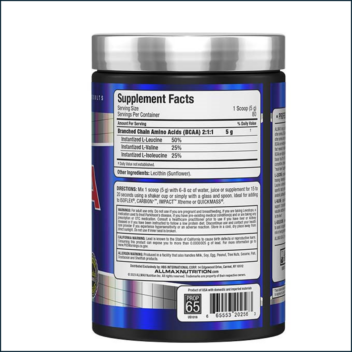 Allmax BCAA Powder 2:1:1 Ratio, 400 Grams