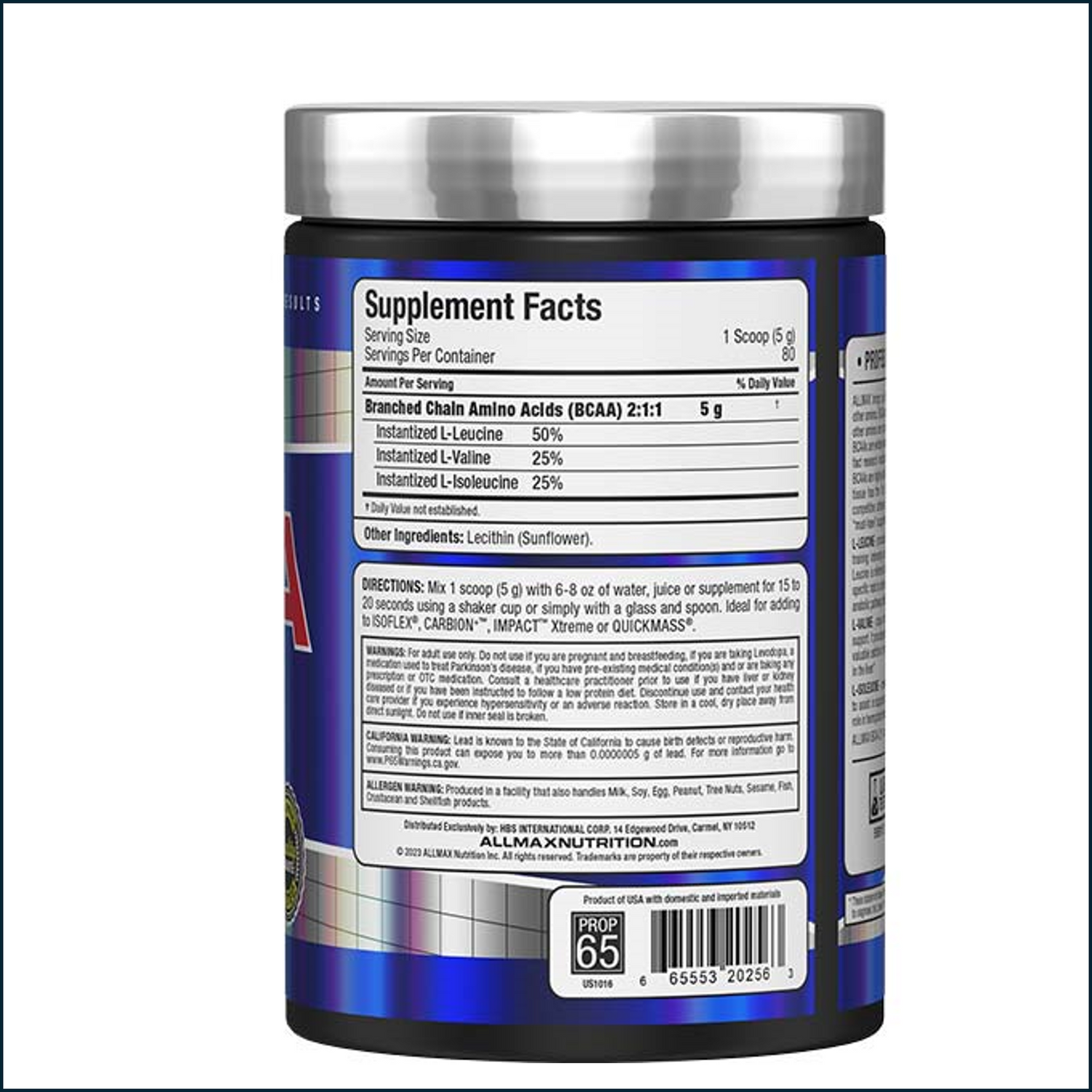 Allmax BCAA Powder 2:1:1 Ratio, 400 Grams