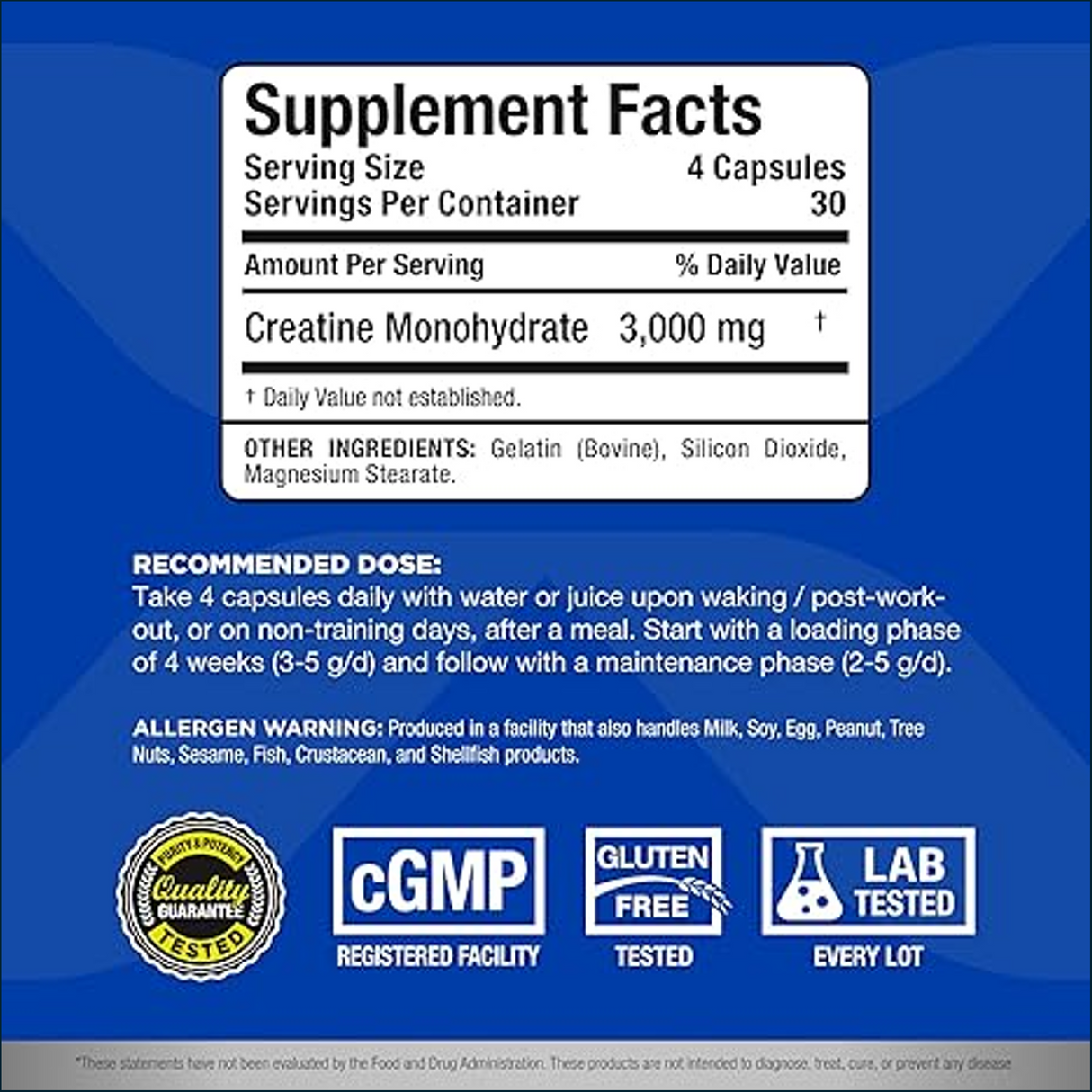 Allmax Creatine 3000, 120 Capsules