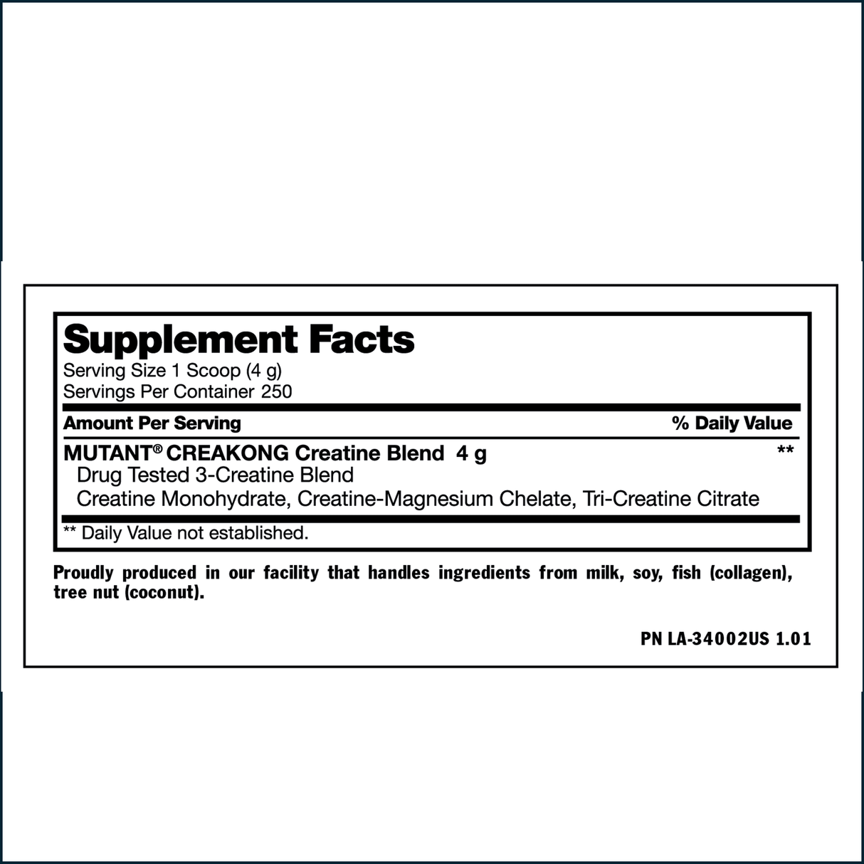 Mutant Creakong, 250 servings Creatine | Kre-Alkalyn Mutant