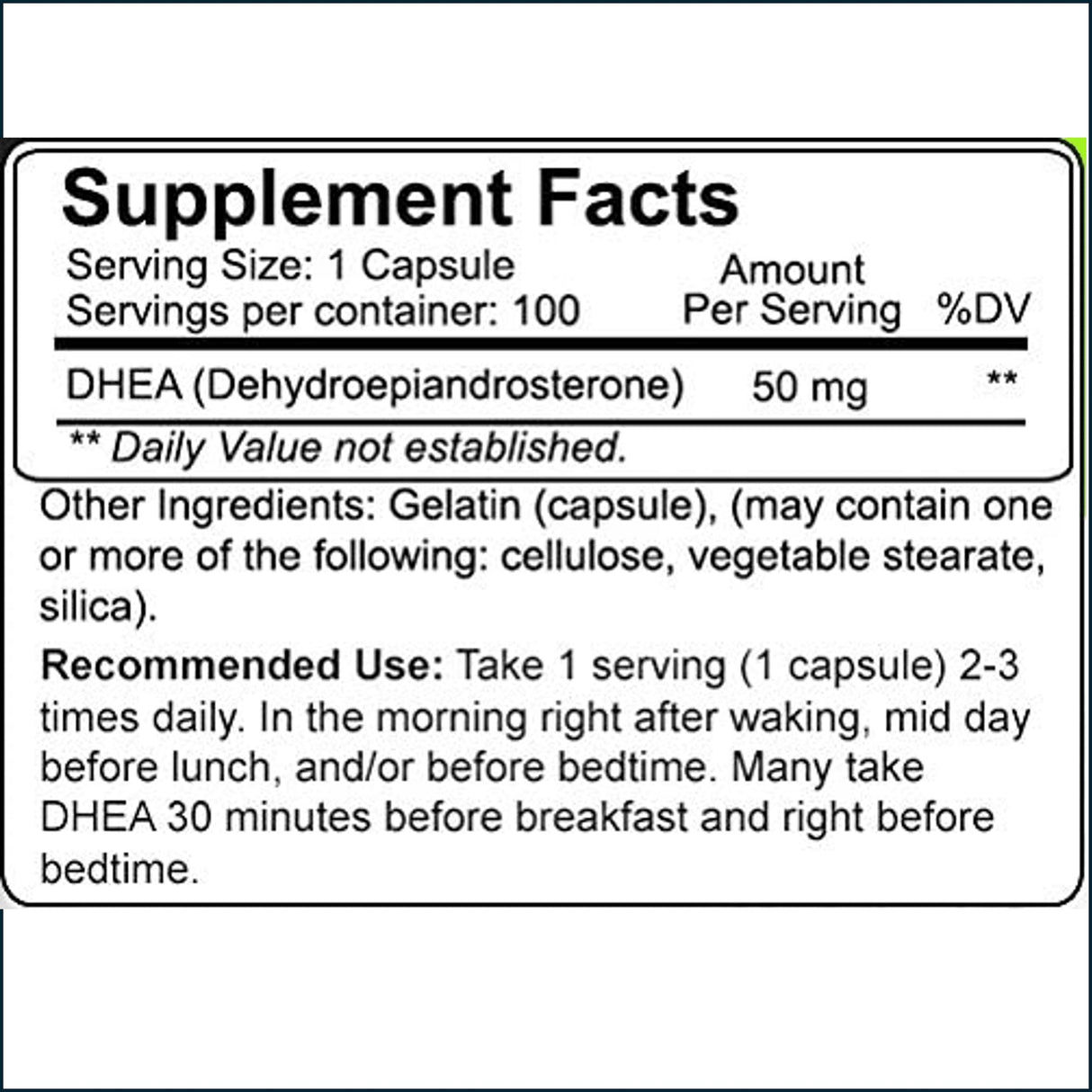 NutraKey DHEA 50mg, 100 Capsules Testosterone Boosters NutraKey Health