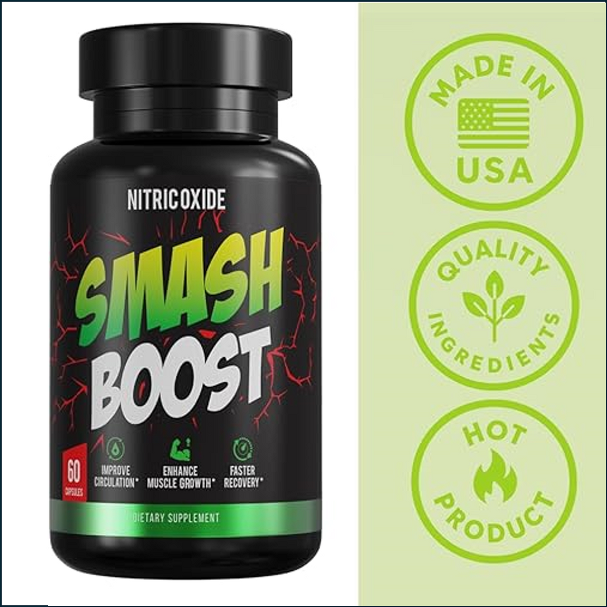 Smash Boost Nitric Oxide Booster, 2 x 60 Capsules