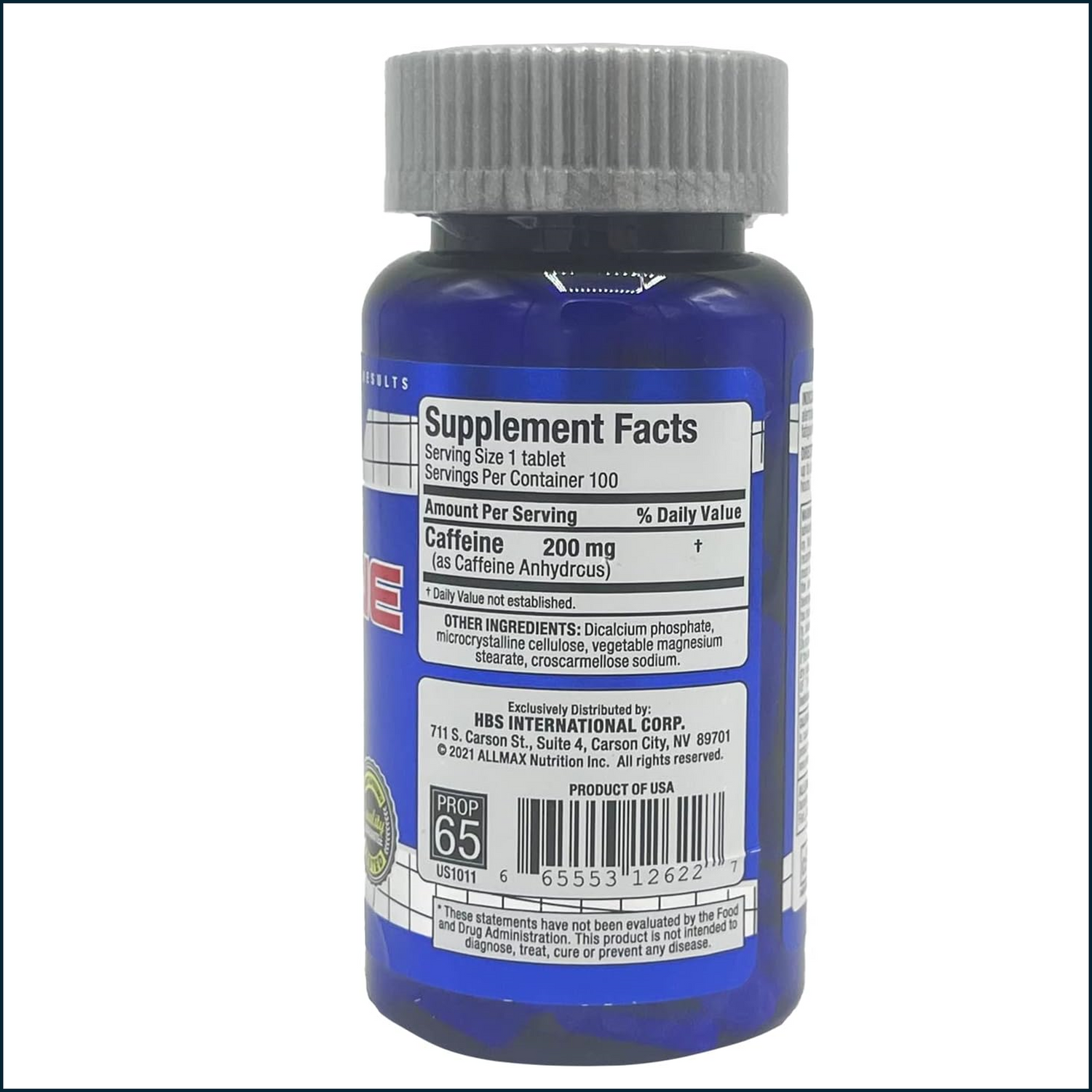 Allmax Caffeine, 2 x 100 Capsules