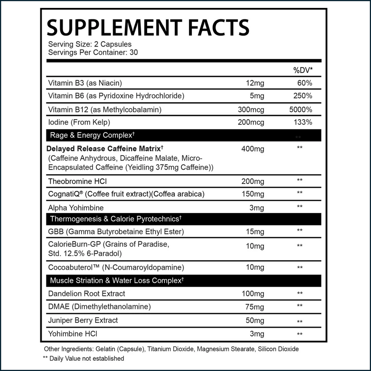 AfterDark Supps Pyrodex Thermogenic, 60 Caps