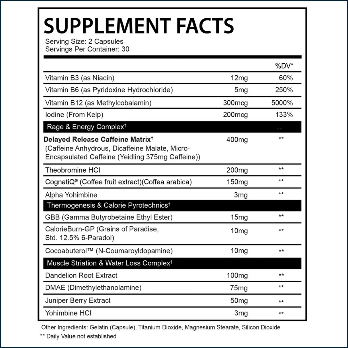 AfterDark Supps Pyrodex Thermogenic, 60 Caps Weight Loss AfterDark Supplements