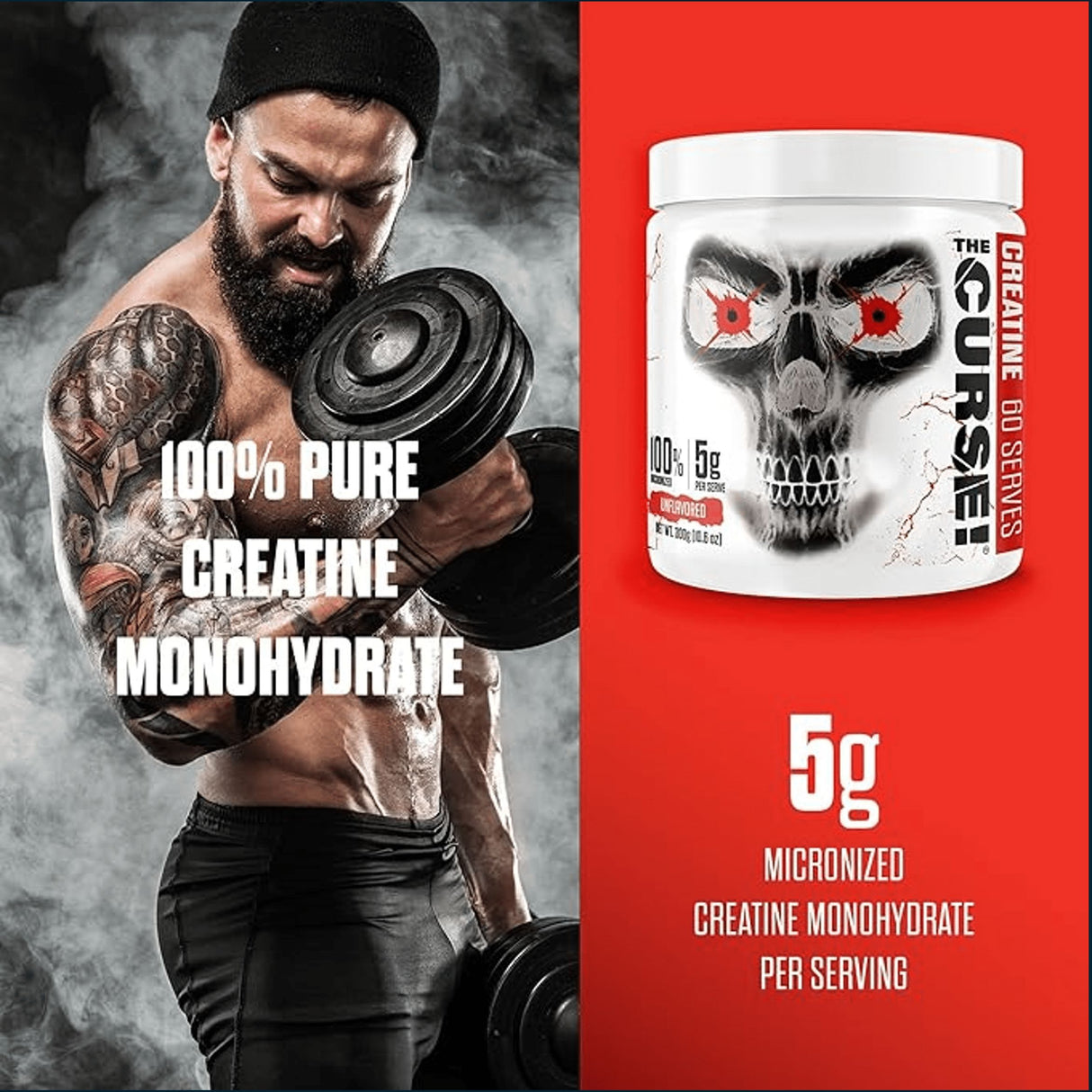 JNX Sports The Curse! Creatine, 60 Servings Creatine | Kre-Alkalyn JNX Sports