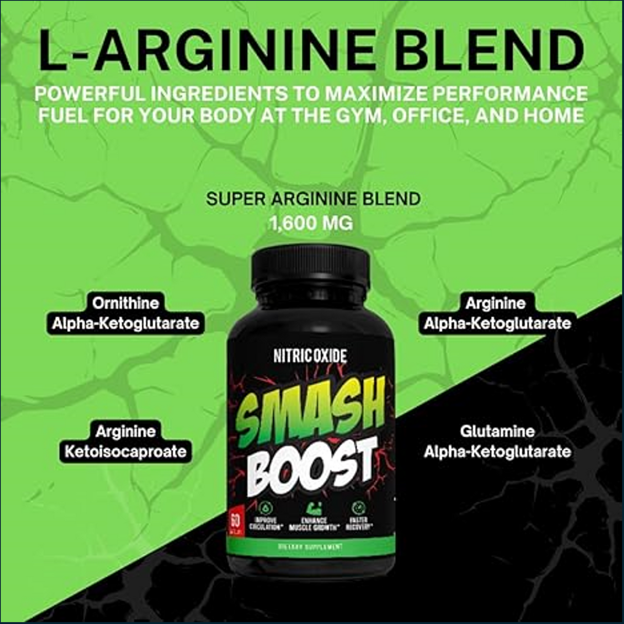 Smash Boost Nitric Oxide Booster, 2 x 60 Capsules