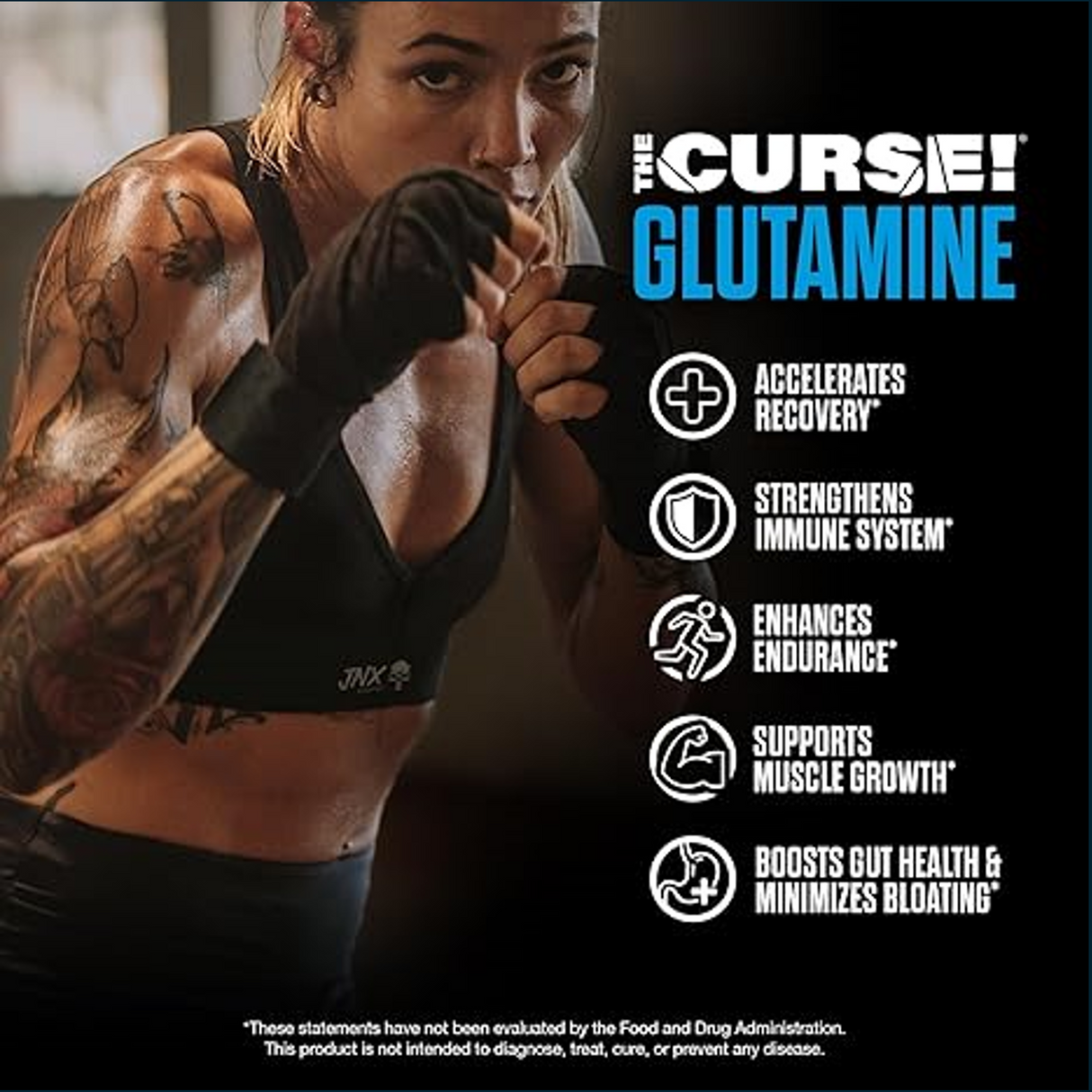 JNX Sports The Curse! Glutamine, 60 Servings