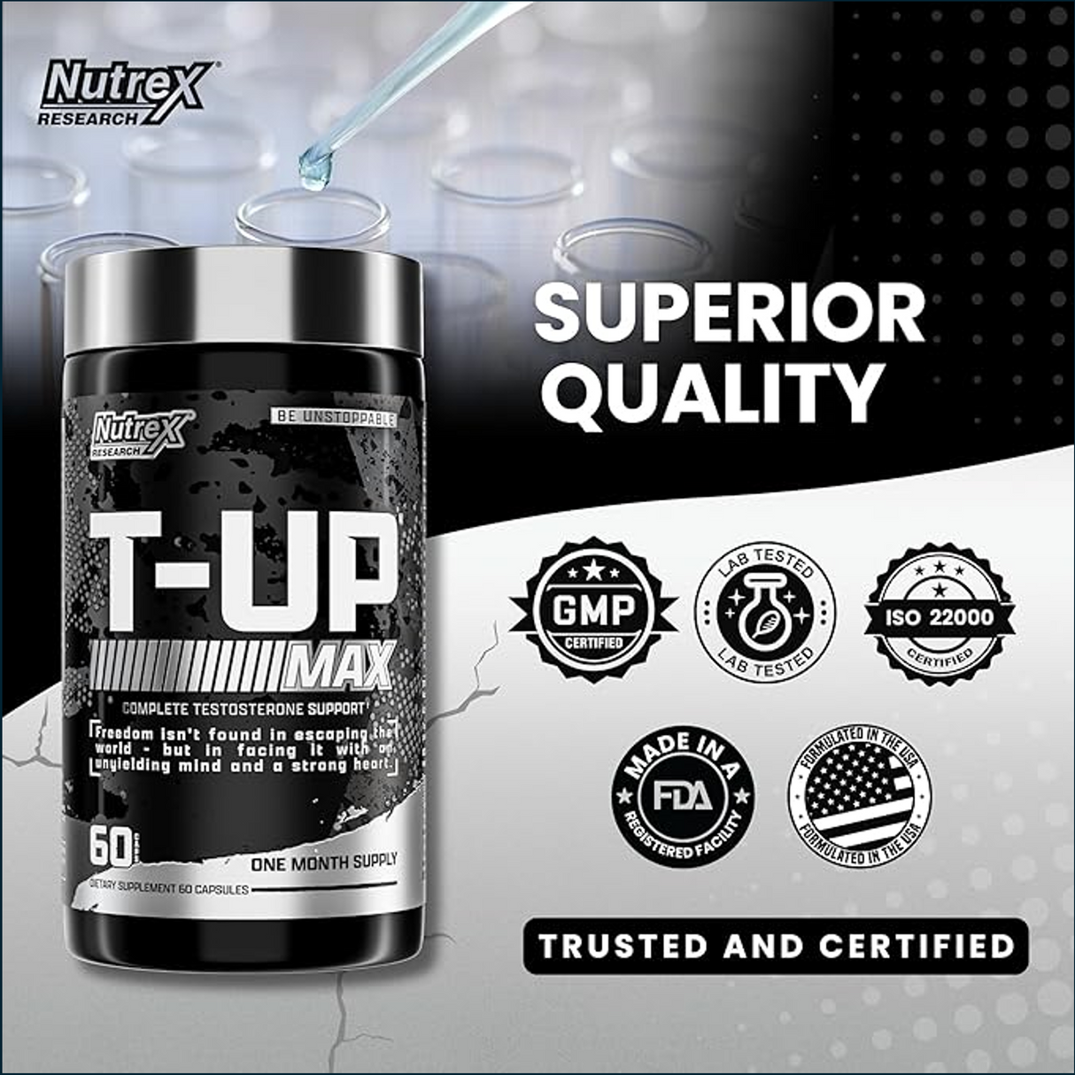Nutrex T-Up Max, 60 Caps