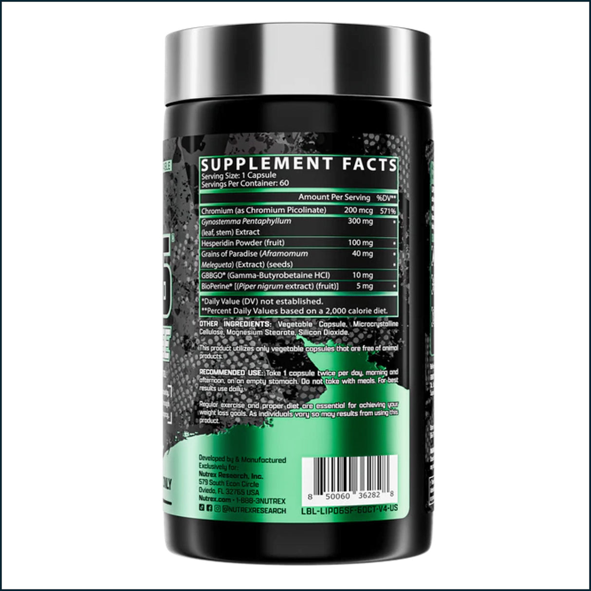 Nutrex LIPO-6 Stim-Free, 60 Caps (New Formula) Weight Loss Nutrex Research