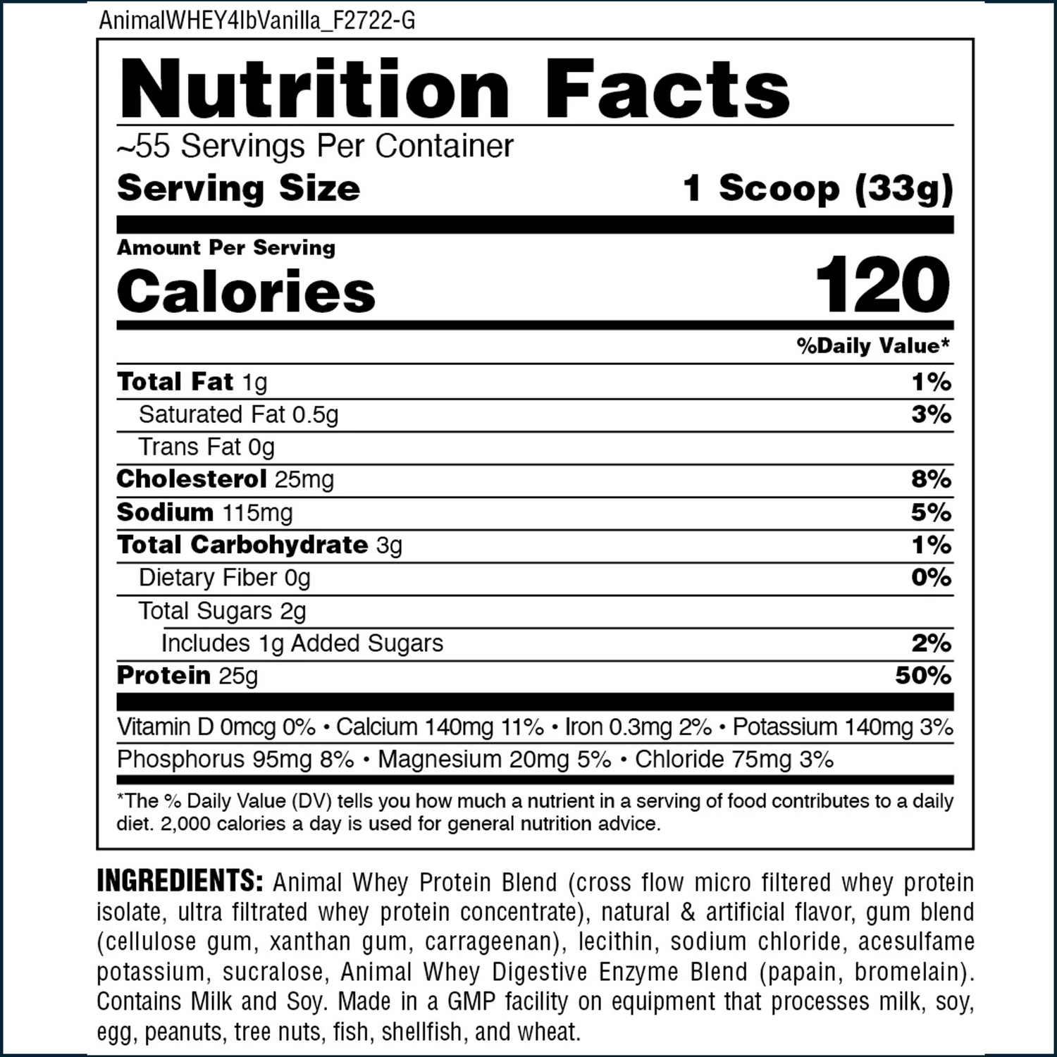 Animal Isolate Loaded Whey, 4lbs